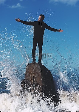 家伙,男子,波