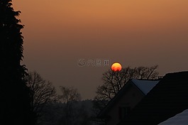 太陽(yáng),日落,天空