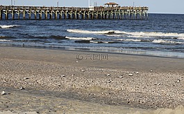 海灘,海濱,碼頭