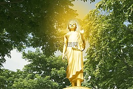 佛,孤立,黃金