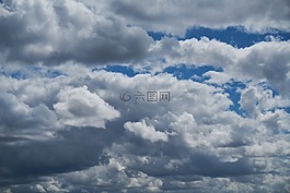 天空,藍色,云