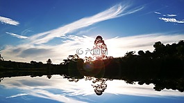 日落,景观与太阳,景观