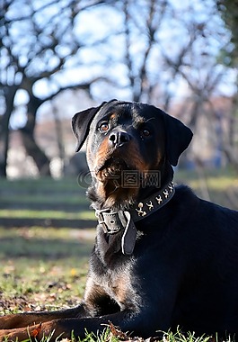 rotweiler,狗草甸,太阳