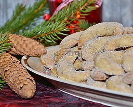 vanillekipferl,饼干,圣诞饼干