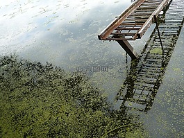 池塘,河,小船