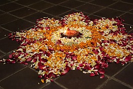 rangoli,石頭,曼陀羅