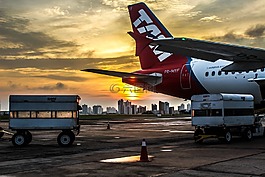 飛機(jī),日落,機(jī)場