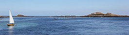 海,小船,全景