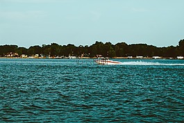 湖,船,夏天