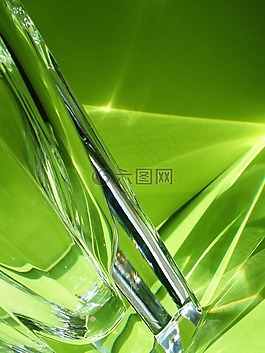 葉,水晶,玻璃