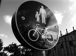 孩子,父親,自行車