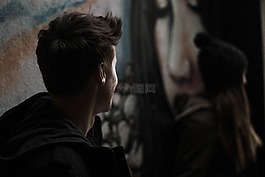 人,男子,黑暗
