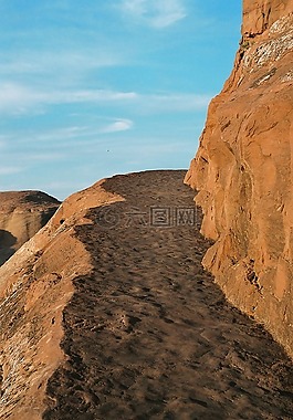 徑,徒步旅行,爬上
