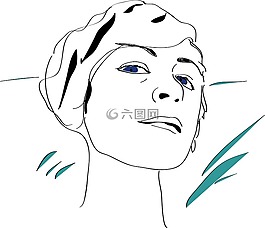 女子,臉,肖像