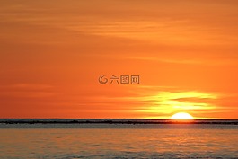 太陽,日落,反思
