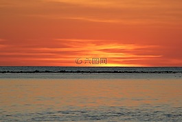 太陽,日落,反思