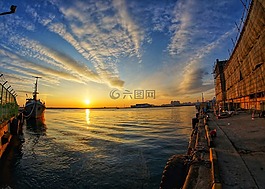 日落,水體,黎明