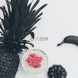 黑,菠蘿,壁球