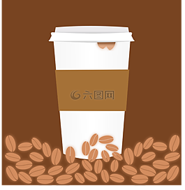 咖啡,杯,去