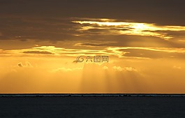 太陽,日落,反思