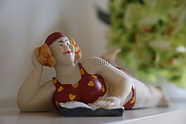 公仔,女子,鮮花