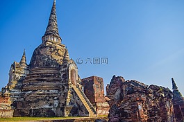 大城府历史公园,老镇,古暹罗