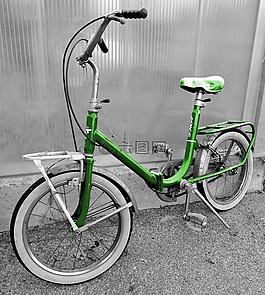 自行車,老,綠色
