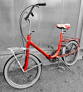 自行車,老,紅色
