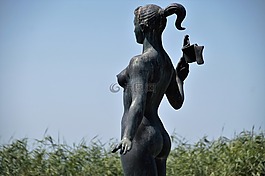 雕像,女人,女孩