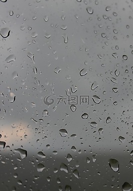 模糊,滴,玻璃