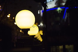 路燈,夜景,街景