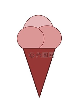 冰淇淋,夏季,幾何形狀