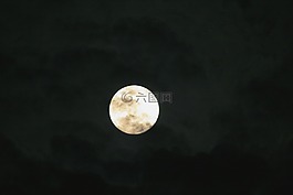 滿月,月亮,天空