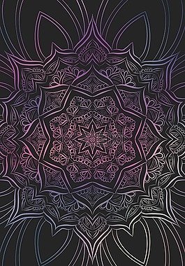 曼陀羅,霓虹燈,對(duì)稱