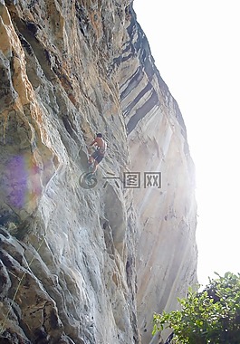 登山,爬,天氣好