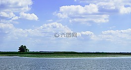 蒂萨,湖,景观