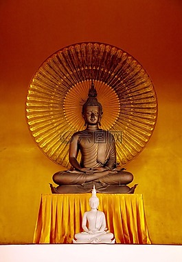 佛,黃金,冥想