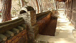石头墙,韩屋,屋面瓦