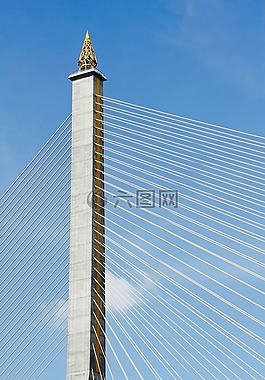 桥墩,天空,云
