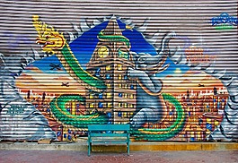 涂鴉,銀行,墻
