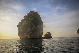石,形成,海