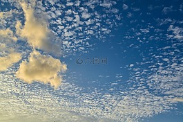 日落,天空,云