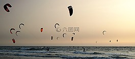 風(fēng)箏沖浪,海,波