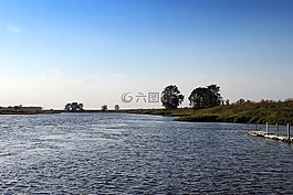景觀,易北河,河