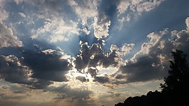 天空,云,晚上