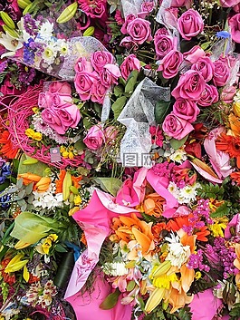 鮮花,花束,玫瑰