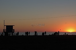 城市,人,側影