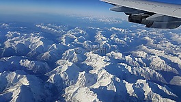 飞机视图,山,以上