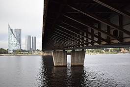摩天樓,橋,城市