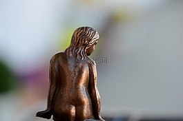 雕像,女子,雕塑